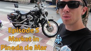 Market in Pineda de Mar and Walking Through Calella [upl. by Virgel]