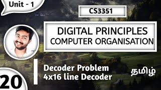 4 line to 16 line decoder problem in Tamil CS3351 Digital Principles and Computer Organization Tamil [upl. by Niehaus]