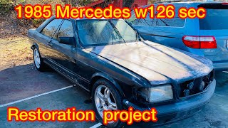 1985 Mercedes w126 sec restoration Part 1 [upl. by Klotz]