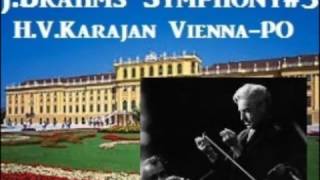 JBrahms Symphony3  HVKarajan ViennaPO  1961 [upl. by Cykana601]