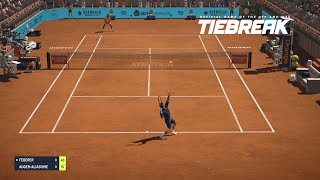 TIEBREAK  Roger Federer Vs Felix AugerAliassime I Madrid Masters I Expert Difficulty PS5 [upl. by Niamrahc]