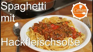 Spaghetti mit PaprikaHackfleischsoße  richtig lecker Nudelrezept  Canans Rezepte [upl. by Yhtomot]