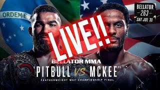 Bellator 263 LIVE Pitbull vs McKee  Burnell vs Sanchez Full Fight Companion amp Play by Play [upl. by Tristan557]