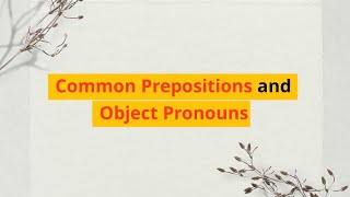 Prepositions and Object Pronouns Level A1 Unit 5A [upl. by Ilrak]