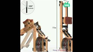 SNODE Foldable Wood water rowing Machine With app Rowing Machine water Resistance [upl. by Yetak]