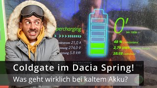 Dacia Spring  Schnellladen bei Kälte unmöglich Coldgate [upl. by Oivlis]