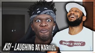 KSI  LAUGHING AT KARIUS REACTION [upl. by Siver]