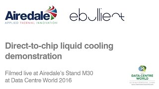 Directtochip liquid cooling demonstration at Data Centre World 2016 [upl. by Farra498]