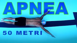 Come fare 2 vasche 50 metri in apnea  GIANNI BARBERINO [upl. by Yecats]