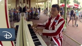 Caseys Corner Piano Player Marks 30 Years Playing  Walt Disney World [upl. by Anirehtak]