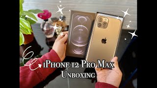 iPhone 12 Pro Max Graphite 256 GB Unboxing 🍎  AESTHETIC 🍎 [upl. by Jamie83]