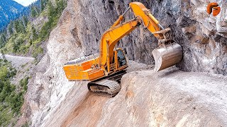 Skillful Excavator Operators are Building Roads on a Steep Mountain ▶3 [upl. by Maurine]