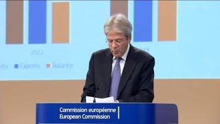 Gentiloni Svolta protezionistica Usa sarebbe colpo duro e dannosa per entrambe le economie [upl. by Adnaram]