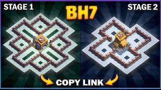 NEW BEAST BH7 TROPHY defense Base 2023 Builder Hall 7 Trophy Base Design with Copy Link – COC [upl. by Bogie]