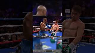 Canelo Álvarez VS Floyd Mayweather Jr 🥊 boxing shortsvideo [upl. by Ewell]