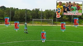 CONCURSO de TIROS con SOBRES ADRENALYN XL MUNDIAL RUSSIA 2018  Retos de fútbol [upl. by Oflunra]