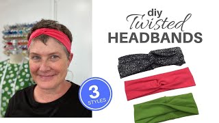 DIY TWITSTED HEADBANDS  3 EasyToMake Styles [upl. by Ottillia]