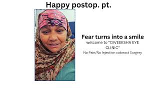 Happy postoperative patient 1 day after cataract surgeryno painno injectiongood vision [upl. by Griff]