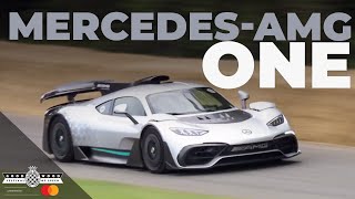 F1engined MercedesAMG One hypercar makes world debut at Goodwood  Festival of Speed [upl. by Yojal]