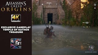 Assassins Creedquot Origins  Exclusive Gameplay  Temple of Hathor Treasure  CenterStrain01 [upl. by Roland]