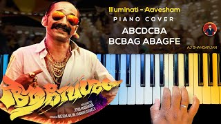 Illuminati  Aavesham Song Piano Cover with NOTES  AJ Shangarjan  AJS [upl. by Netsreik863]