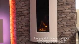 Gazco Studio 22 electric fire with Ivory Verve steel frame from Homecare Darlington [upl. by Babara]