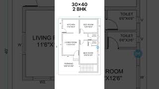 30x40 home plan design [upl. by Magena]