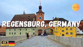 Regensburg Germany 4K Autumn Walking Tour 2023 [upl. by Waldack]