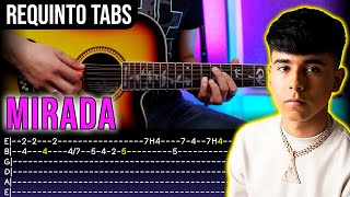 Mirada Ivan Cornejo  Tutorial Requinto  Acordes 🎸Guitarra TABS [upl. by Eimarej]