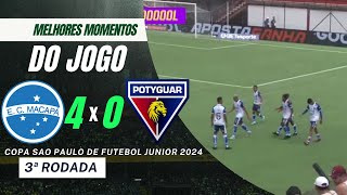 Macapá vs Potyguar Seridoense  Melhores Momentos  3ª Rodada  Copinha 2024 [upl. by Edalb]