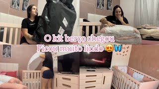 COMPRINHAS NA SHOPEE PARA O ENXOVAL DA BEBÊ  MONTANDO O KIT BERÇO TEMA BORBOLETA 🦋💖 [upl. by Onirotciv966]