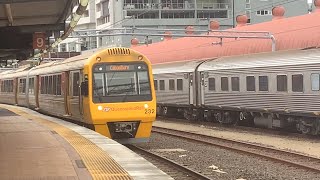 Caboolture SMU232 Arriving At Roma Street Train Station Platform 9 [upl. by Lilly]