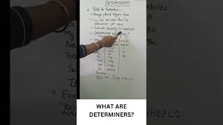 What are Determiners  Determiners class 10 determiners englishgrammar [upl. by Edee110]