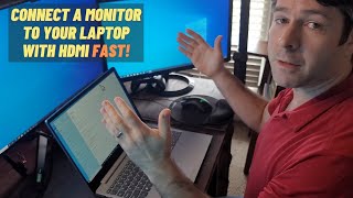 How To Connect a Monitor to a Laptop With HDMI Quick amp Easy [upl. by Nnylacissej]