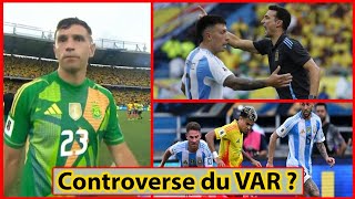 Colombie 2  1 Argentine  Pourquoi Emiliano Martinez a craqué Scaloni en colère contre l’arbitrage [upl. by Nogas]