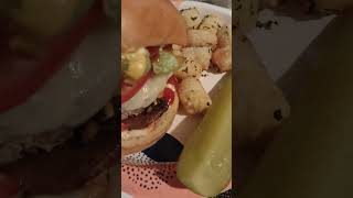 Turkey Burger in Brioche with Provolone Cheese food foodie burgers [upl. by Eiramave]