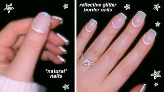 DIY REFLECTIVE GLITTER GEL MANICURE AT HOME  The Beauty Vault [upl. by Aletta]