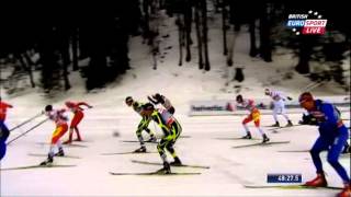 Petter Northug wins 4th stage in the Tour de Ski 2012 Highlights [upl. by Ahseele]