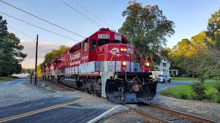 Awesome Super Loud Cabmounted Round Tag K5LA on RJCC SD40T2 8569 leading RF0218 [upl. by Nero170]