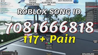 117 Pain Roblox Song IDsCodes [upl. by Blackmore]