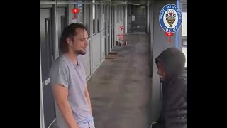 CCTV shows murderer laughing with friend shortly before killing him [upl. by Lonee]