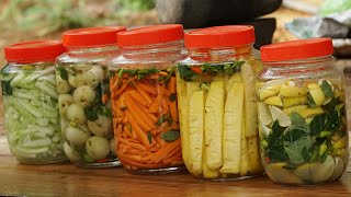 Pickled Veggies  Quick Pickles  Cucumber  Carrot  Gooseberry  Lime  Pineapple [upl. by Aronow]