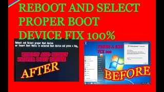 REBOOT AND SELECT PROPER BOOT DEVICE FIX 100 [upl. by Eninnaej304]