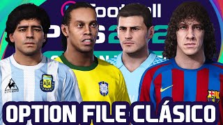 EQUIPOS Y SELECCIONES CLÁSICAS CON TODAS SUS LEYENDAS  OPTION FILE PES 2021 [upl. by Crystie448]