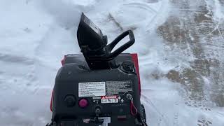 Yard Machines 21quot Single Stage Snowblower 35 HP Tecumseh Test [upl. by Euqinot]