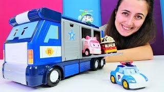 Araba oyunları Robocar Poli için yeni mobil istasyonu [upl. by Whiteley901]