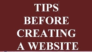 Important tips  Know before creating a website  tutorial  1 [upl. by Nereus]