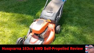 Husqvarna 163cc AWD Self Propelled push mower product review [upl. by Pauline203]