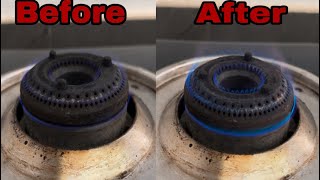 How to fix low flame gas stove  Gas burner low flame problem [upl. by Ahsait904]