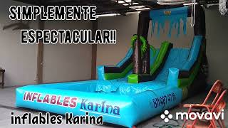 INFLABLE ISLA RAPIDA ACUATICAINFLABLES KARINA [upl. by Eehc]